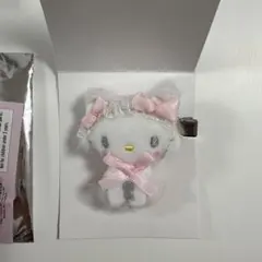前髪クリップ　ぬいぐるみヘアクリップ　サンリオ　白猫バレリーナ　チャーミーキティ