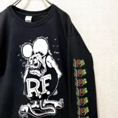 R.F. RAT FINK ラットフィンク　ロンT ブラック　L