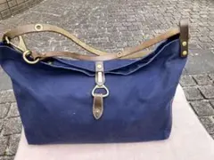 MARINEDAY ショルダーバッグ ネイビー 帆布 レザーのサムネイル