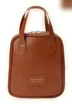 ① 大容量!! レディース メイクアップポーチ モカブラウン