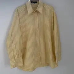 ZARA イエロー ストライプ 長袖シャツ M