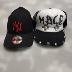 ニューエラヤンキースキャップ　手作りストリートメッシュキャップ