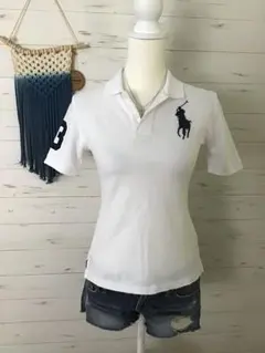 ★ラルフローレン★Y2K ビッグポニー ポロシャツ ホワイト 白
