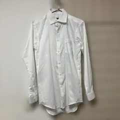 4月11日まで　ワイシャツ　スーツセレクト　ホワイト ストライプ 長袖シャツ