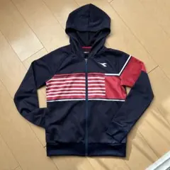 DIADORA ストライプ フード付きジャケット