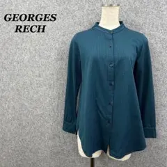 GEORGES RECH ギンガムチェック バンドカラーブラウス 36 古着のサムネイル