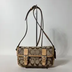 2511-438｜コーチ シグネチャー ショルダーバッグ ライトブラウン