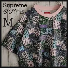 極美品☆最高デザイン☆刺繍ロゴ】シュプリーム センターデザイン T 