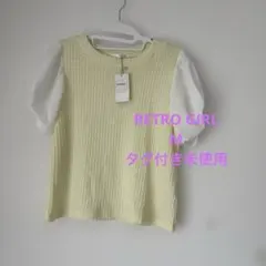 未使用　RETRO GIRL オフショルダー　パフスリーブ　カットソー M