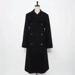ドレステリア ダブルブレストロングコート ウエストベルト付 黒 38*LD396のサムネイル