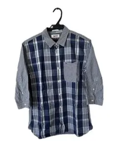 【TOMMY HILFIGER】ブルーチェック柄七部丈Tシャツ