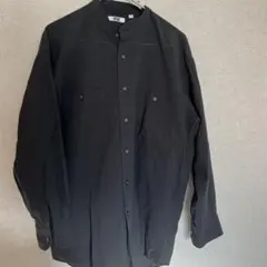 UNIQLO Uワイドフィットスタンドカラーシャツ綿100％
