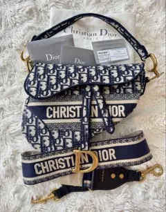Christian Dior Saddle Bag ネイビーのサムネイル