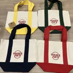 完売品4色セットTRADER JOE'S ミニトートバッグ 赤青黄緑