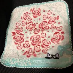 魔女の宅急便バラ柄タオルハンカチ