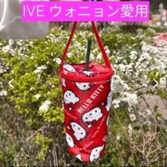 韓国限定 サンリオ ハローキティ ドリンクホルダー 保冷バッグ キティ IVEのサムネイル