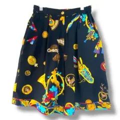 【美品】レオナール LEONARD SPORT レディース キュロット【M】黒