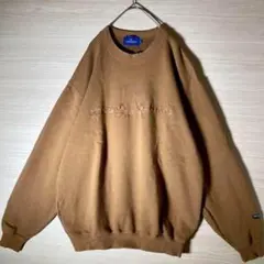 ヴィンテージ 希少レア コシノヒロコ スウェット XL 刺繍ロゴ 茶 古着のサムネイル