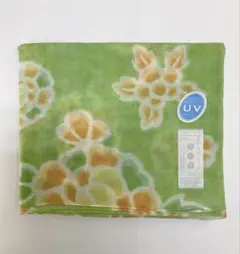 ガーゼチーフ【正倉院文様 グリーン】UV加工 日除け ストール 日本製 未使用