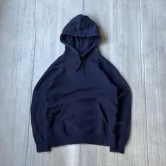 00s OLD UNIQLO プルオーバー パーカー 短丈 ネイビー M