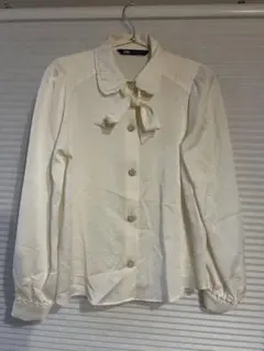 ZARA リボン付きシャツ