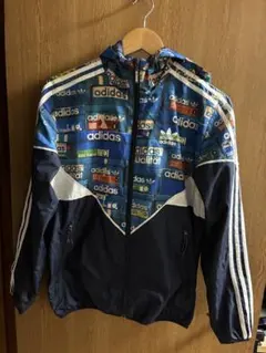 adidas シューズボックスコラージュナイロンジャケット　サイズS