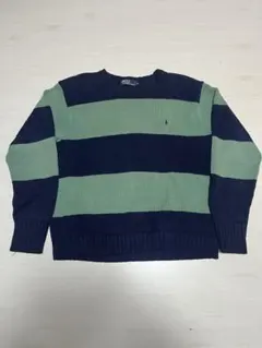 90年代Polo by Ralph Lauren ストライプニットセーター L