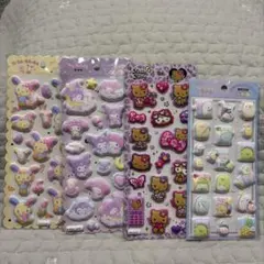 マシュマロシール　サンリオ　ウサハナ　クロミマイメロ　日焼けキティ　すみっこ