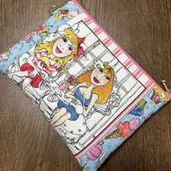 ロラライハリス　フェアリーちゃん薔薇柄ポーチ　　　☆ハンドメイド品☆ ロラライハリス フェアリーちゃん薔薇柄ポーチ ☆ハンドメイド品