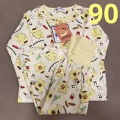 【新品】90　サンリオ　ポムポムプリン　ベビー　腹巻付き　パジャマ　長袖　半袖のサムネイル