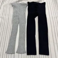 グレー・黒 レギンスセット　100〜110