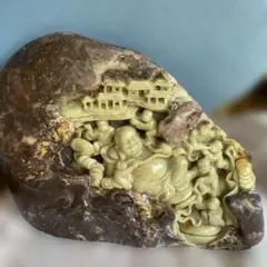 石の置物 骨董品 中国 寿山石 大きなサイズ 非常に重い 10.5kg