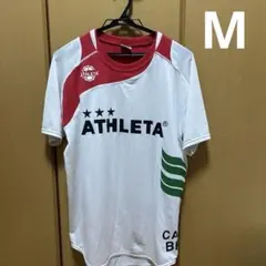 ATHLETA プラシャツ　サッカーウェア M ホワイト/レッド