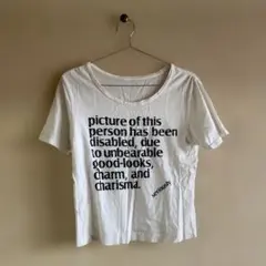 メッセージプリント 半袖Tシャツ ホワイトのサムネイル