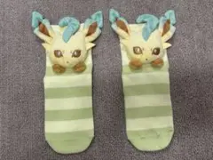 ポケモンセンター限定 マスコット付きショートソックス リーフィア 23-25cmのサムネイル