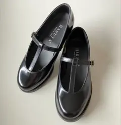 HARUTA 未使用 Tストラップシューズ 牛革 ブラック 日本製 23cm