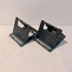 ＊折りたたみ式スマホスタンド ブラック 2個セット