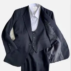 黒タキシード スリーピース 【4点セット】クリーニング済