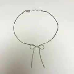 VIS チェーンリボンネックレス シルバーのサムネイル