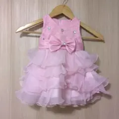 ピンク フリル ベビードレス