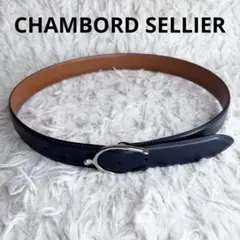 CHAMBORD SELLIER CATUS レザーベルト ネイビー