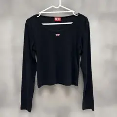 DIESEL 人気ロゴ T-Ballet-D Tシャツ ロンT S 黒 ブラック - メルカリ