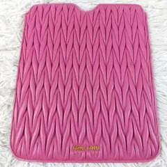 MIU MIU マテラッセ ゴールド金具ロゴ iPadmini アイパッドケース