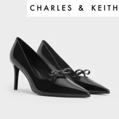 【新品】CHARLES & KEITHポインテッドトゥスティレットヒールパンプス