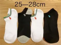 ポロ ラルフローレン　メンズ　ソックス　靴下　25-28cm 4足セット