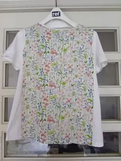 花柄プリント 半袖Tシャツ ホワイトのサムネイル