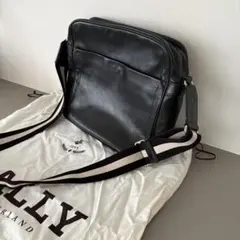 BALLY ブラックレザー ショルダーバッグ　90年代ヴィンテージ