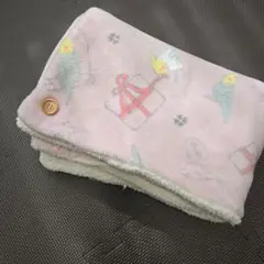 膝掛け ブランケット ピンク 小鳥柄