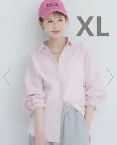 【新品タグ付き】coca オックスドルマンボリュームスリーブシャツ　ピンク　XL