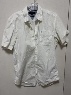 TOMMY HILFIGER ホワイト 半袖シャツ L